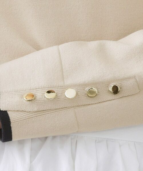 OPAQUE.CLIP / オペーク ドット クリップ ニット・セーター | 金ボタン使いリラクシーニット【洗濯機OK】 | 詳細8