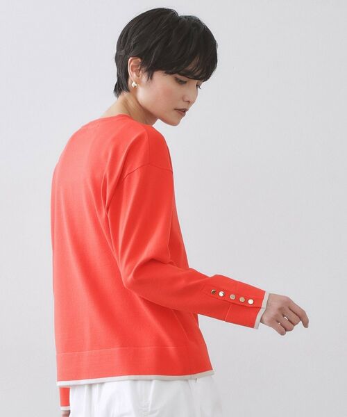 OPAQUE.CLIP / オペーク ドット クリップ ニット・セーター | 金ボタン使いリラクシーニット【洗濯機OK】 | 詳細9