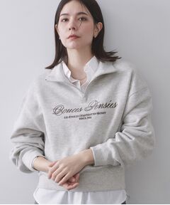 OPAQUE.CLIP / オペーク ドット クリップ スウェット | ハーフZIPロゴ刺繍裏毛【洗濯機OK】