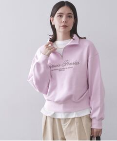 OPAQUE.CLIP / オペーク ドット クリップ スウェット | ハーフZIPロゴ刺繍裏毛【洗濯機OK】