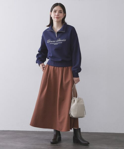 OPAQUE.CLIP / オペーク ドット クリップ スウェット | ハーフZIPロゴ刺繍裏毛【洗濯機OK】 | 詳細10