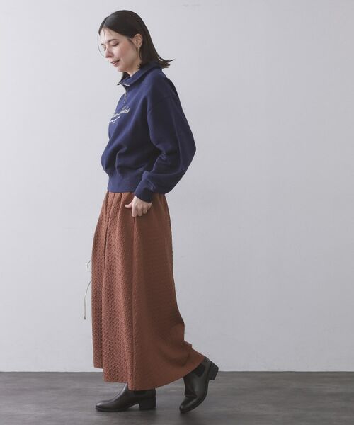 OPAQUE.CLIP / オペーク ドット クリップ スウェット | ハーフZIPロゴ刺繍裏毛【洗濯機OK】 | 詳細11