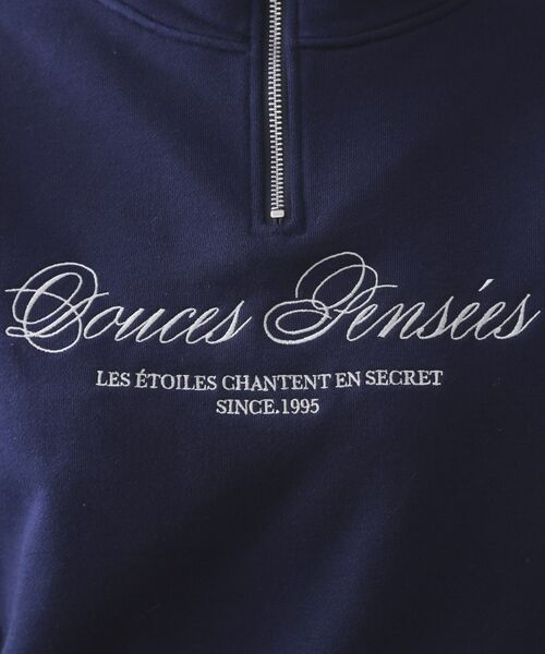 OPAQUE.CLIP / オペーク ドット クリップ スウェット | ハーフZIPロゴ刺繍裏毛【洗濯機OK】 | 詳細12