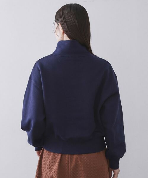OPAQUE.CLIP / オペーク ドット クリップ スウェット | ハーフZIPロゴ刺繍裏毛【洗濯機OK】 | 詳細15