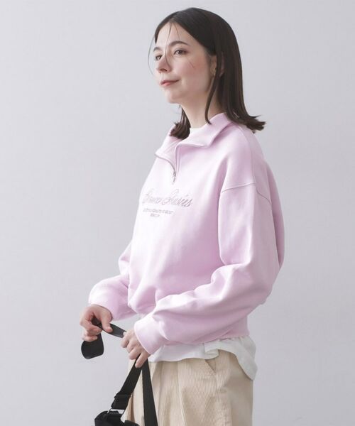 OPAQUE.CLIP / オペーク ドット クリップ スウェット | ハーフZIPロゴ刺繍裏毛【洗濯機OK】 | 詳細5