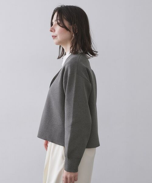 OPAQUE.CLIP / オペーク ドット クリップ カーディガン・ボレロ | ゴールドビックボタンVネックニットカーディガン【洗濯機OK】 | 詳細14