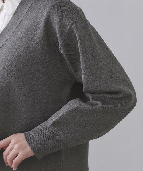 OPAQUE.CLIP / オペーク ドット クリップ カーディガン・ボレロ | ゴールドビックボタンVネックニットカーディガン【洗濯機OK】 | 詳細17