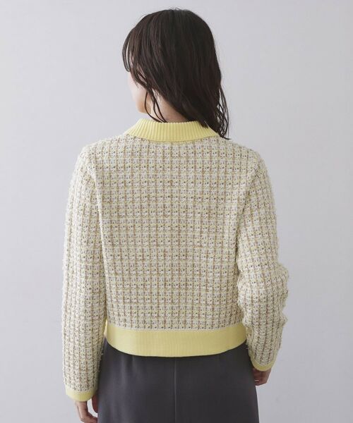 OPAQUE.CLIP / オペーク ドット クリップ カーディガン・ボレロ | ツイードライクZIPニットカーディガン | 詳細11