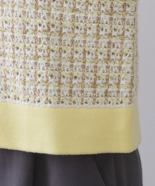 OPAQUE.CLIP / オペーク ドット クリップ カーディガン・ボレロ | ツイードライクZIPニットカーディガン | 詳細14