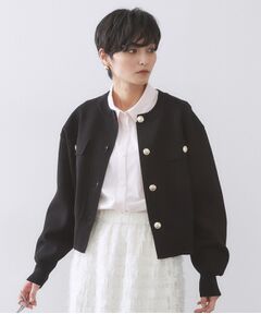OPAQUE.CLIP / オペーク ドット クリップ カーディガン・ボレロ | フラップポケット金ボタンニットカーディガン【洗濯機OK】