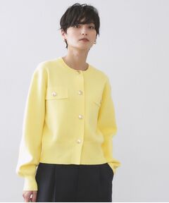 OPAQUE.CLIP / オペーク ドット クリップ カーディガン・ボレロ | フラップポケット金ボタンニットカーディガン【洗濯機OK】