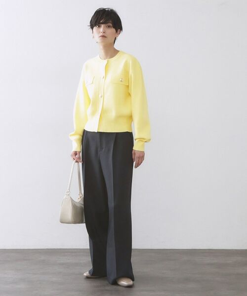 OPAQUE.CLIP / オペーク ドット クリップ カーディガン・ボレロ | フラップポケット金ボタンニットカーディガン【洗濯機OK】 | 詳細10