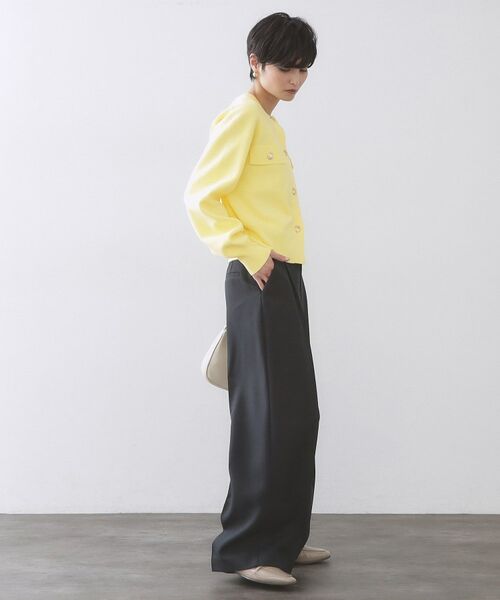 OPAQUE.CLIP / オペーク ドット クリップ カーディガン・ボレロ | フラップポケット金ボタンニットカーディガン【洗濯機OK】 | 詳細11