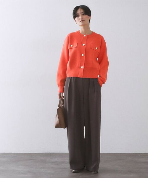 OPAQUE.CLIP / オペーク ドット クリップ カーディガン・ボレロ | フラップポケット金ボタンニットカーディガン【洗濯機OK】 | 詳細14