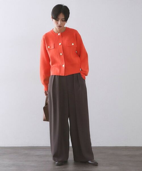 OPAQUE.CLIP / オペーク ドット クリップ カーディガン・ボレロ | フラップポケット金ボタンニットカーディガン【洗濯機OK】 | 詳細15