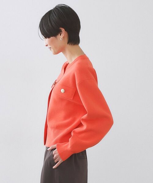 OPAQUE.CLIP / オペーク ドット クリップ カーディガン・ボレロ | フラップポケット金ボタンニットカーディガン【洗濯機OK】 | 詳細19