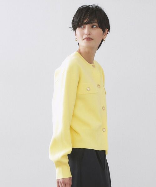 OPAQUE.CLIP / オペーク ドット クリップ カーディガン・ボレロ | フラップポケット金ボタンニットカーディガン【洗濯機OK】 | 詳細9