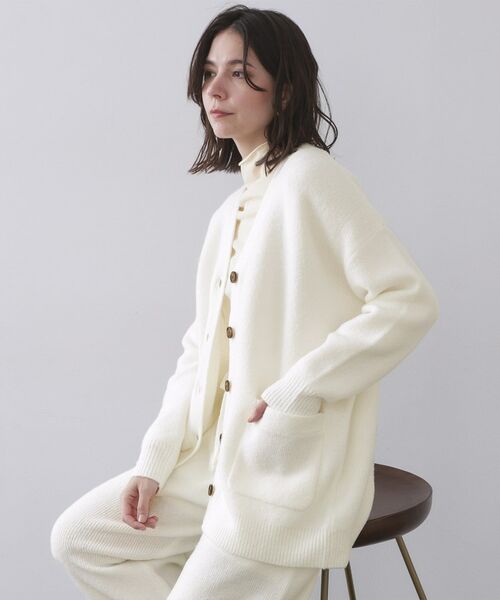 OPAQUE.CLIP / オペーク ドット クリップ カーディガン・ボレロ | Vネックニットカーディガン／セットアップ対応可【洗濯機OK】 | 詳細1