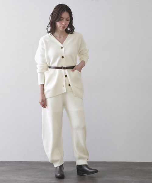 OPAQUE.CLIP / オペーク ドット クリップ カーディガン・ボレロ | Vネックニットカーディガン／セットアップ対応可【洗濯機OK】 | 詳細2