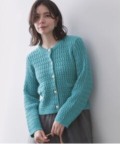 OPAQUE.CLIP / オペーク ドット クリップ カーディガン・ボレロ | モヘヤタッチケーブル金ボタンカーディガン【洗濯機OK】