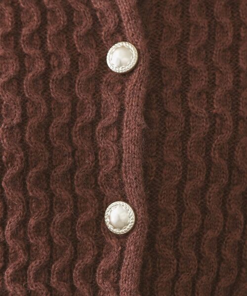 OPAQUE.CLIP / オペーク ドット クリップ カーディガン・ボレロ | モヘヤタッチケーブル金ボタンカーディガン【洗濯機OK】 | 詳細16