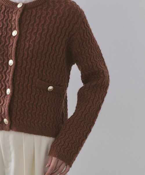 OPAQUE.CLIP / オペーク ドット クリップ カーディガン・ボレロ | モヘヤタッチケーブル金ボタンカーディガン【洗濯機OK】 | 詳細21