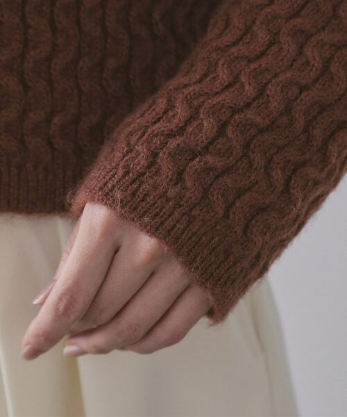 OPAQUE.CLIP / オペーク ドット クリップ カーディガン・ボレロ | モヘヤタッチケーブル金ボタンカーディガン【洗濯機OK】 | 詳細22