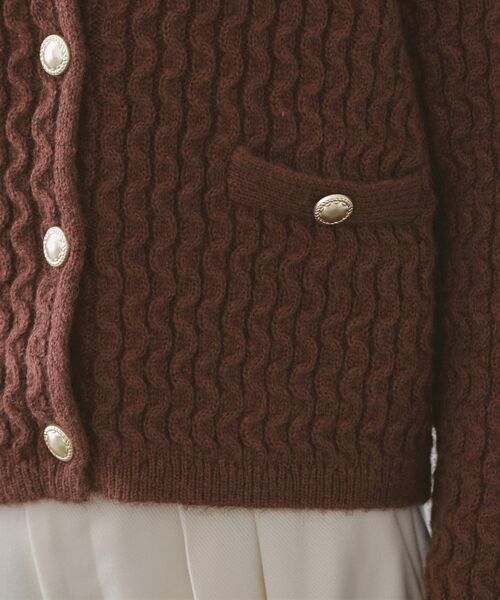 OPAQUE.CLIP / オペーク ドット クリップ カーディガン・ボレロ | モヘヤタッチケーブル金ボタンカーディガン【洗濯機OK】 | 詳細23
