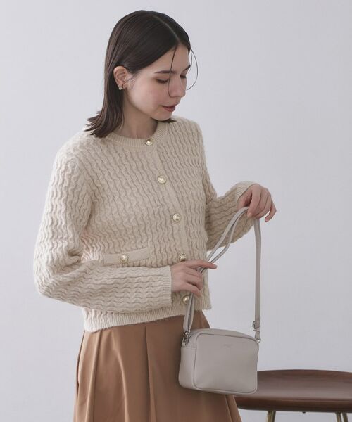 OPAQUE.CLIP / オペーク ドット クリップ カーディガン・ボレロ | モヘヤタッチケーブル金ボタンカーディガン【洗濯機OK】 | 詳細24