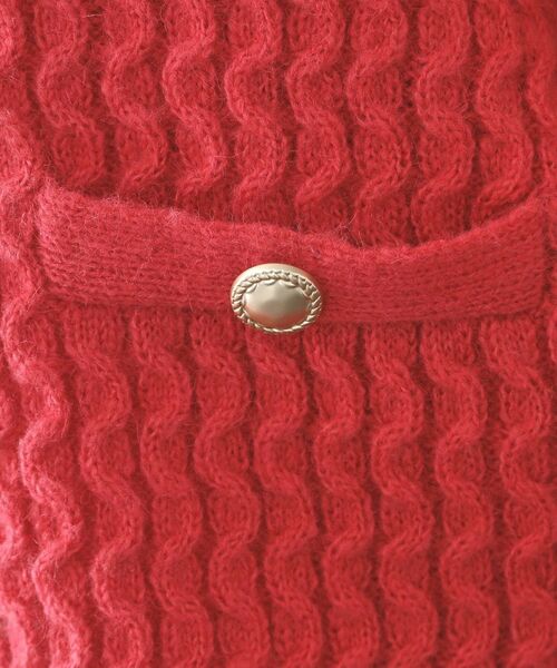 OPAQUE.CLIP / オペーク ドット クリップ カーディガン・ボレロ | モヘヤタッチケーブル金ボタンカーディガン【洗濯機OK】 | 詳細8