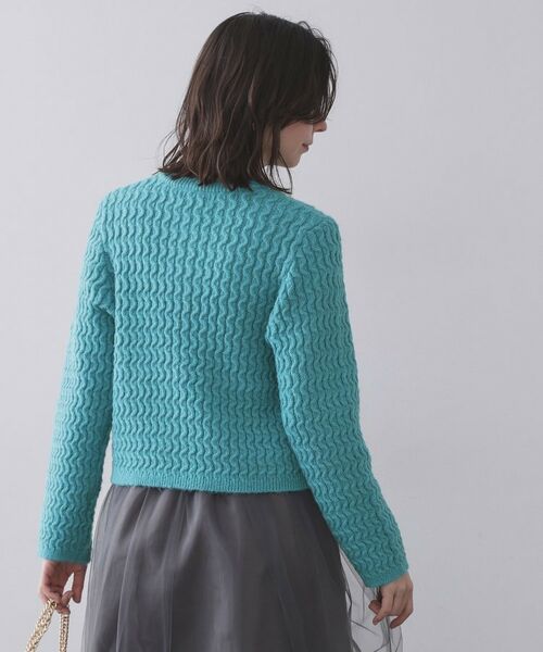 OPAQUE.CLIP / オペーク ドット クリップ カーディガン・ボレロ | モヘヤタッチケーブル金ボタンカーディガン【洗濯機OK】 | 詳細9