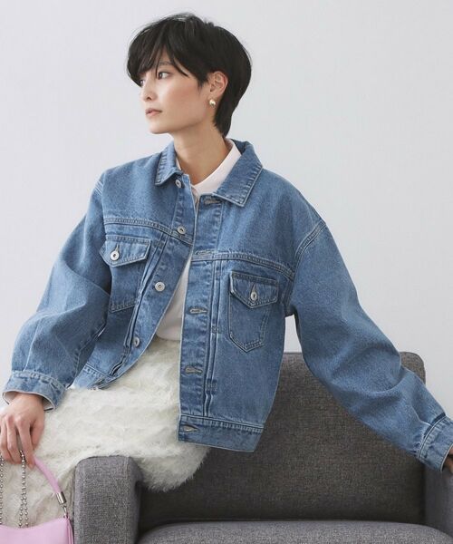 OPAQUE.CLIP / オペーク ドット クリップ Gジャン・デニムジャケット | デニムジャケット【洗濯機OK】（ブルー(092)）