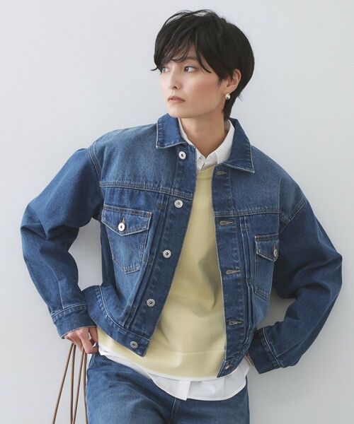 OPAQUE.CLIP / オペーク ドット クリップ Gジャン・デニムジャケット | デニムジャケット【洗濯機OK】（ブルー(093)）