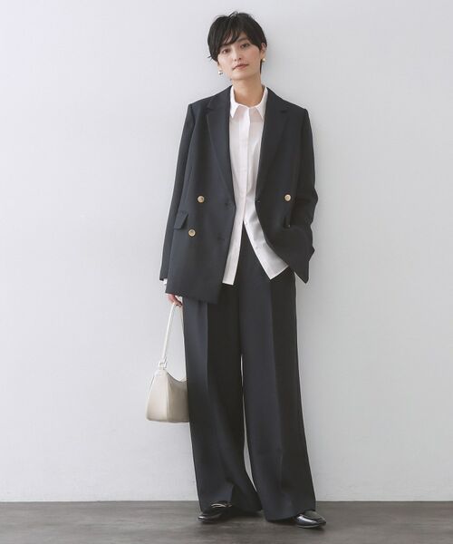 OPAQUE.CLIP / オペーク ドット クリップ テーラードジャケット | 金ボタンダブルブレストテーラードジャケット／セットアップ対応【洗える】 | 詳細6