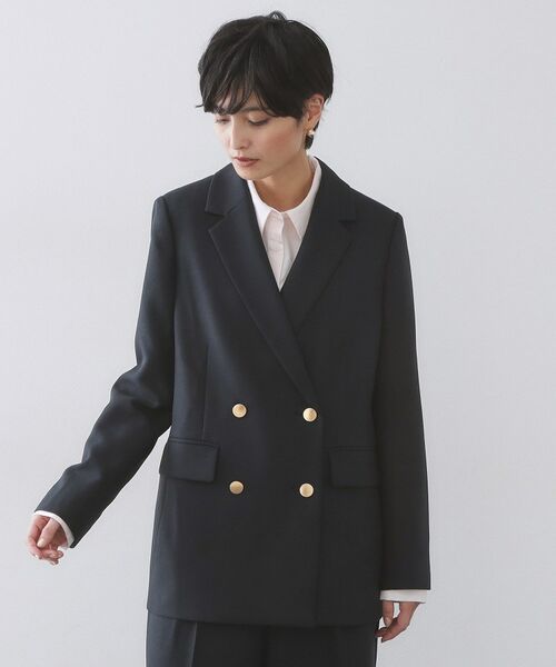 OPAQUE.CLIP / オペーク ドット クリップ テーラードジャケット | 金ボタンダブルブレストテーラードジャケット／セットアップ対応【洗える】 | 詳細9