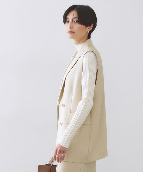 OPAQUE.CLIP / オペーク ドット クリップ ベスト | 金ボタンダブルブレストテーラードジレ/セットアップ対応【洗える】 | 詳細1