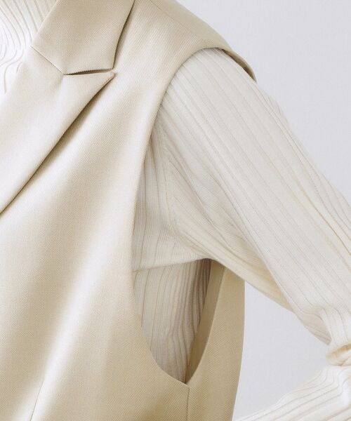 OPAQUE.CLIP / オペーク ドット クリップ ベスト | 金ボタンダブルブレストテーラードジレ/セットアップ対応【洗える】 | 詳細13