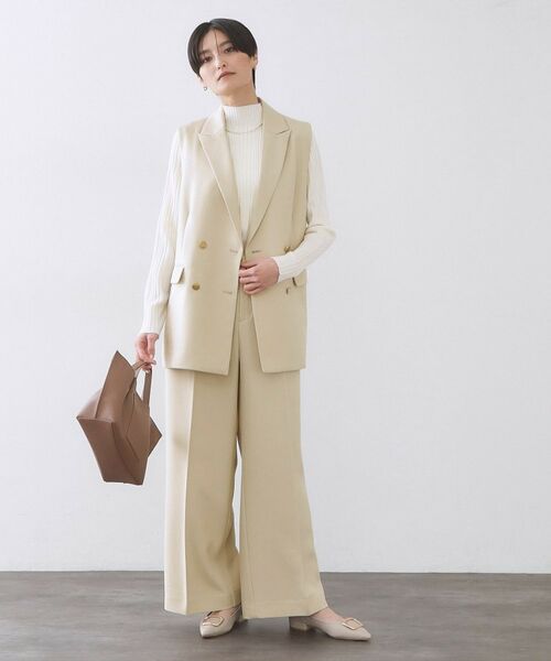 OPAQUE.CLIP / オペーク ドット クリップ ベスト | 金ボタンダブルブレストテーラードジレ/セットアップ対応【洗える】 | 詳細2