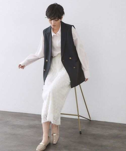 OPAQUE.CLIP / オペーク ドット クリップ ベスト | 金ボタンダブルブレストテーラードジレ/セットアップ対応【洗える】 | 詳細6