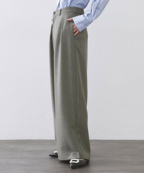 OPAQUE.CLIP / オペーク ドット クリップ パンツ | ヘリンボーンタックワイドパンツ【洗濯機OK】 | 詳細10