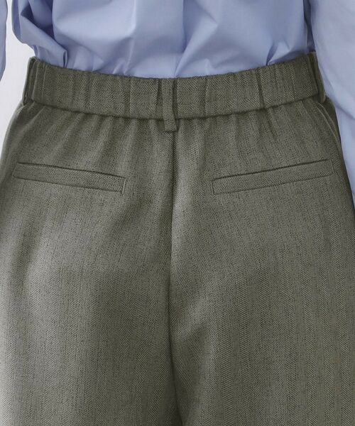 OPAQUE.CLIP / オペーク ドット クリップ パンツ | ヘリンボーンタックワイドパンツ【洗濯機OK】 | 詳細14