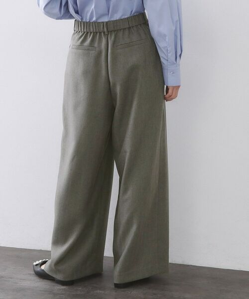 OPAQUE.CLIP / オペーク ドット クリップ パンツ | ヘリンボーンタックワイドパンツ【洗濯機OK】 | 詳細5