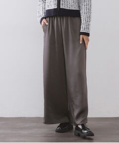 OPAQUE.CLIP / オペーク ドット クリップ パンツ | サテンイージーワイドパンツ【洗濯機OK】