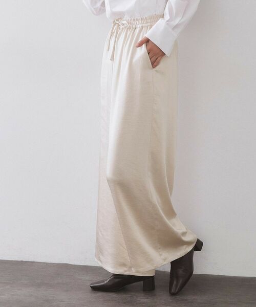 OPAQUE.CLIP / オペーク ドット クリップ パンツ | サテンイージーワイドパンツ【洗濯機OK】 | 詳細1