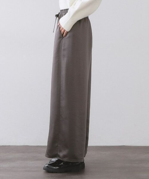 OPAQUE.CLIP / オペーク ドット クリップ パンツ | サテンイージーワイドパンツ【洗濯機OK】 | 詳細10