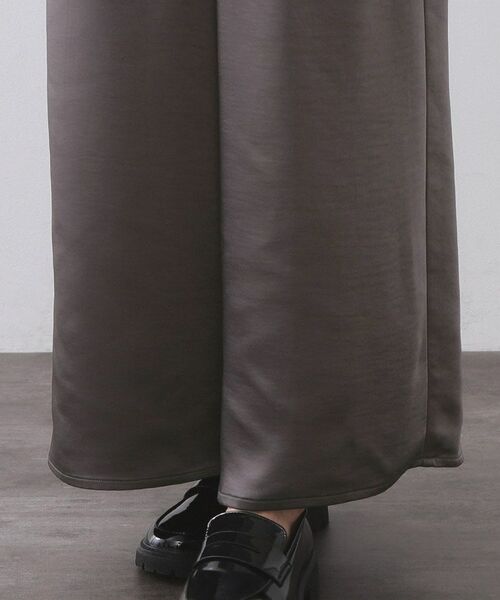 OPAQUE.CLIP / オペーク ドット クリップ パンツ | サテンイージーワイドパンツ【洗濯機OK】 | 詳細15