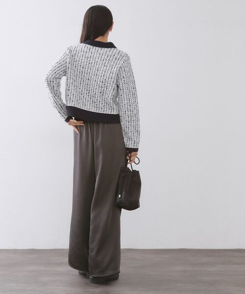 OPAQUE.CLIP / オペーク ドット クリップ パンツ | サテンイージーワイドパンツ【洗濯機OK】 | 詳細7