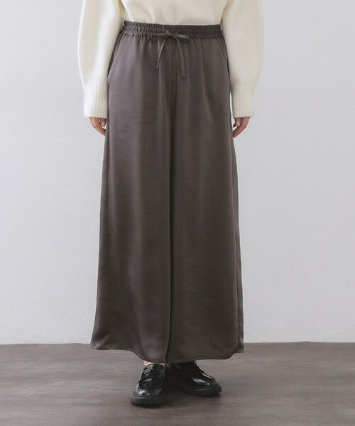 OPAQUE.CLIP / オペーク ドット クリップ パンツ | サテンイージーワイドパンツ【洗濯機OK】 | 詳細9