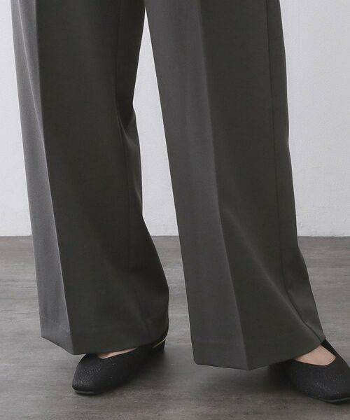 OPAQUE.CLIP / オペーク ドット クリップ パンツ | サテンレイヤード風ワイドパンツ【洗濯機OK】 | 詳細10