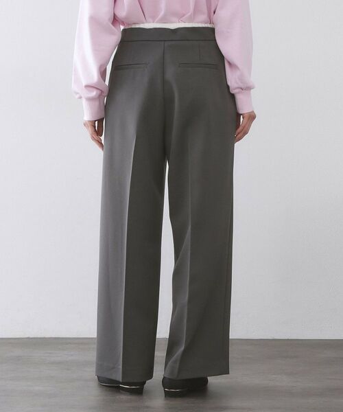 OPAQUE.CLIP / オペーク ドット クリップ パンツ | サテンレイヤード風ワイドパンツ【洗濯機OK】 | 詳細11